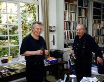 Camille Hilaire et son fils Hastaire à l'atelier de Bosc-Roger. Camille Hilaire et son fils Hastaire à l'atelier de Bosc-Roger.
